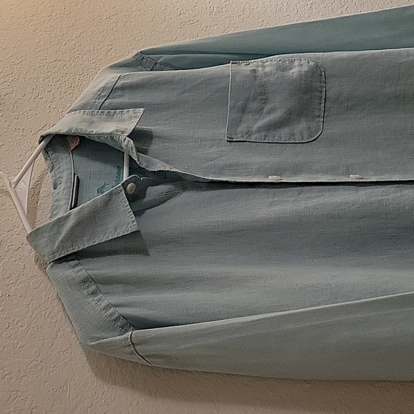 Tommy Bahama Linen Button-down - Aqua - Medium - Picture 2 of 14